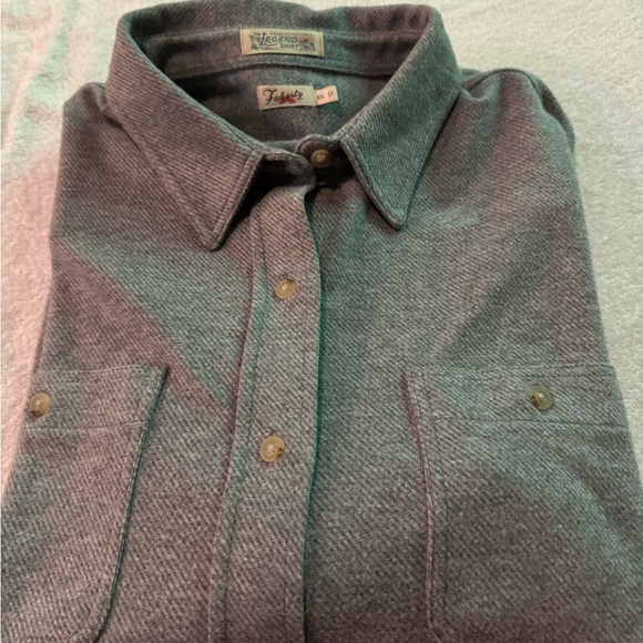 Faherty Heather Gray Button Down Shirt - Picture 3 of 6